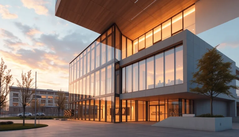 Erstellen Sie beeindruckende architektur visualisierung mit lebendigen Farben und fotorealistischen Details eines modernen Designs.