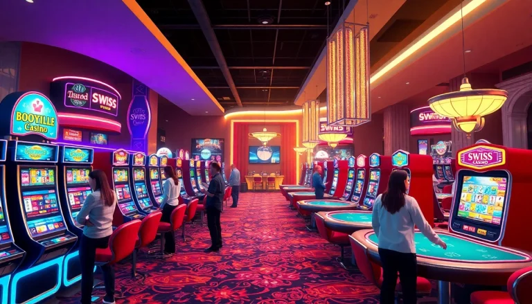 Experience the thrill of casino online schweiz with vibrant slot machines and live blackjack tables.