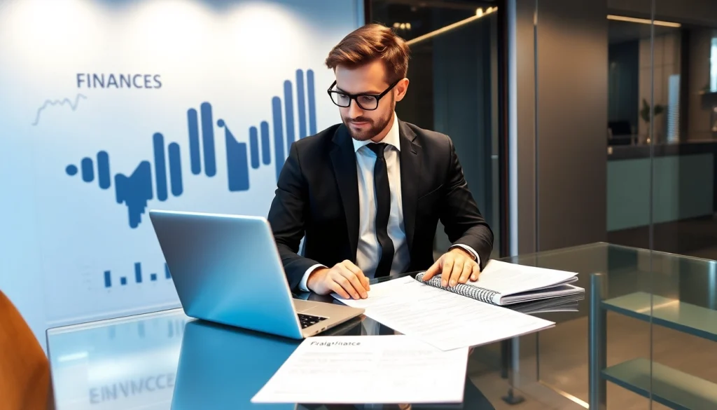 Headhunter Finance im modernen Büro bei der Rekrutierung talentierter Finanzexperten.