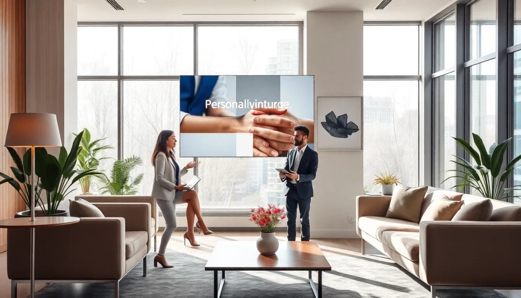 Visualisierung eines modernen Büros in einer Headhunter Agentur, das Professionalität und Dynamik ausstrahlt.