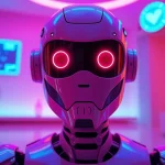 Engaging visual of a playful AI chatbot representing free sex ai interactions in a vibrant, digital setting.