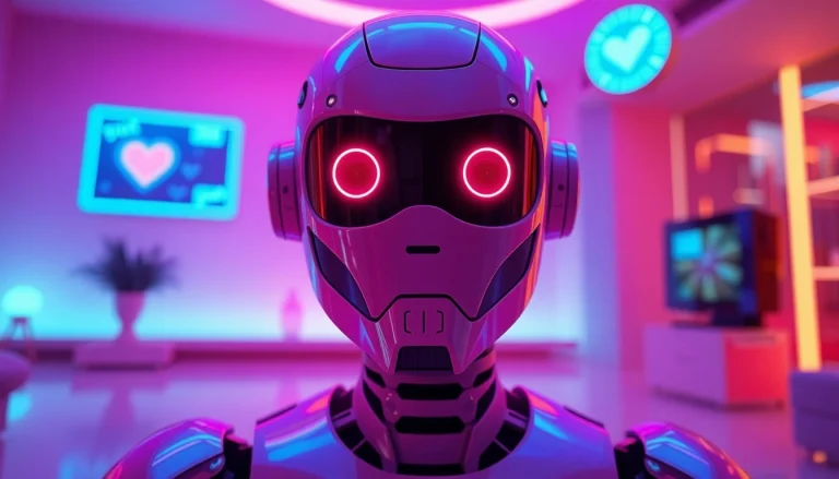 Engaging visual of a playful AI chatbot representing free sex ai interactions in a vibrant, digital setting.
