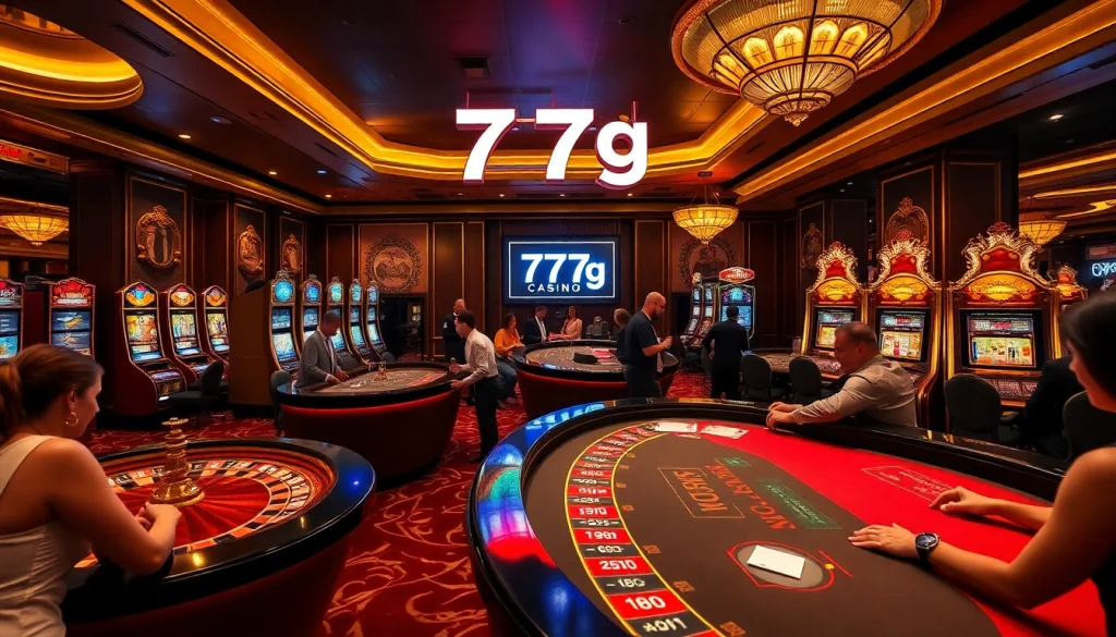 Experience thrilling gameplay at 777g Casino with vibrant roulette tables and high-stakes poker action.