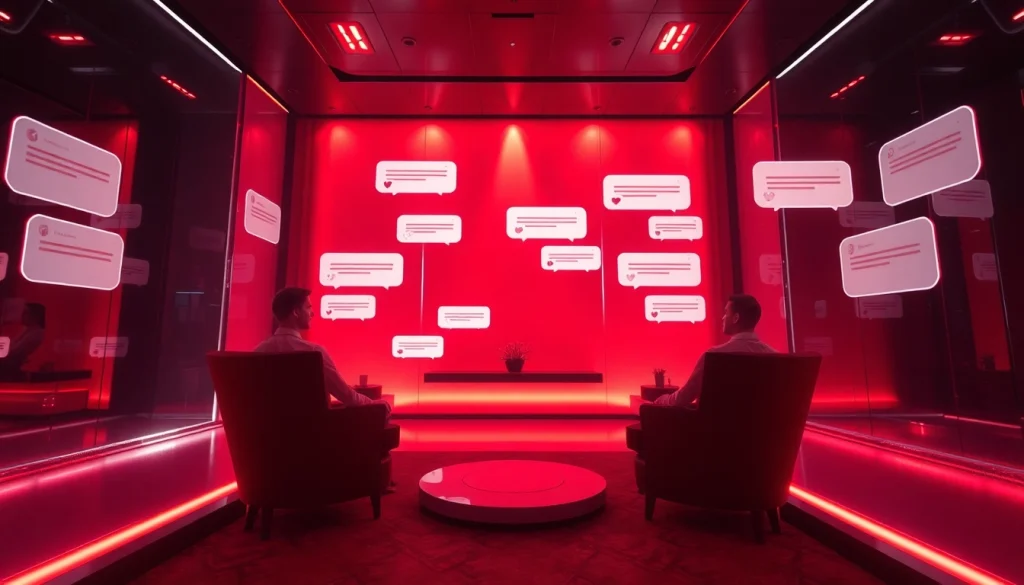 Interactive digital chat interface showcasing intimate porn ai chat conversations.
