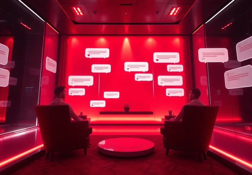 Interactive digital chat interface showcasing intimate porn ai chat conversations.