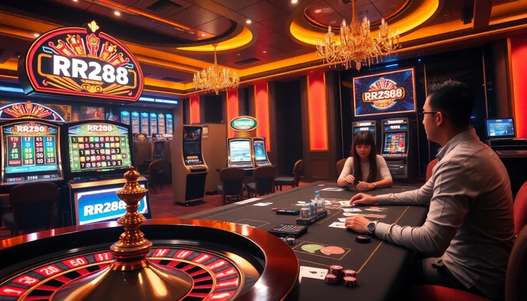 Players winning big at RR88 casino with dynamic tables and exciting games.