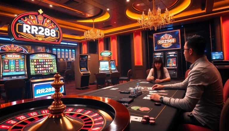 Players winning big at RR88 casino with dynamic tables and exciting games.