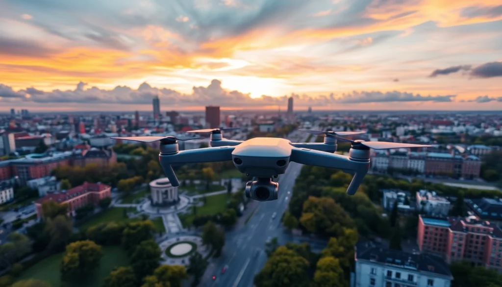 Drohnenaufnahmen Berlin mit spektakulärem Blick auf die Architektur der Stadt und Parkanlagen.