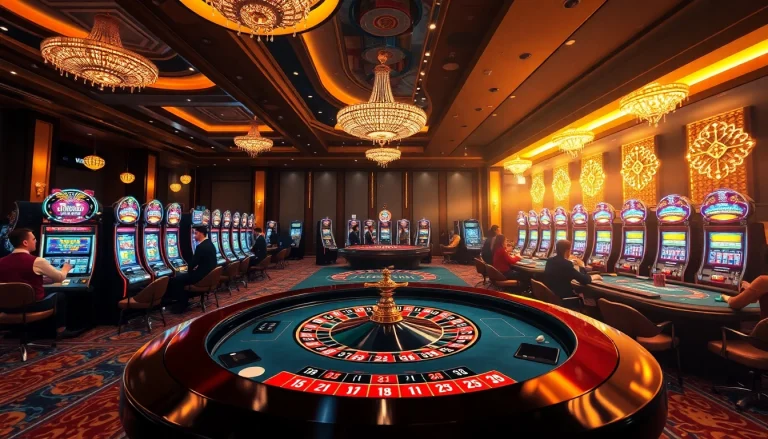 Exciting gameplay scene at Nhà cái MV88 showcasing roulette and slot machines.