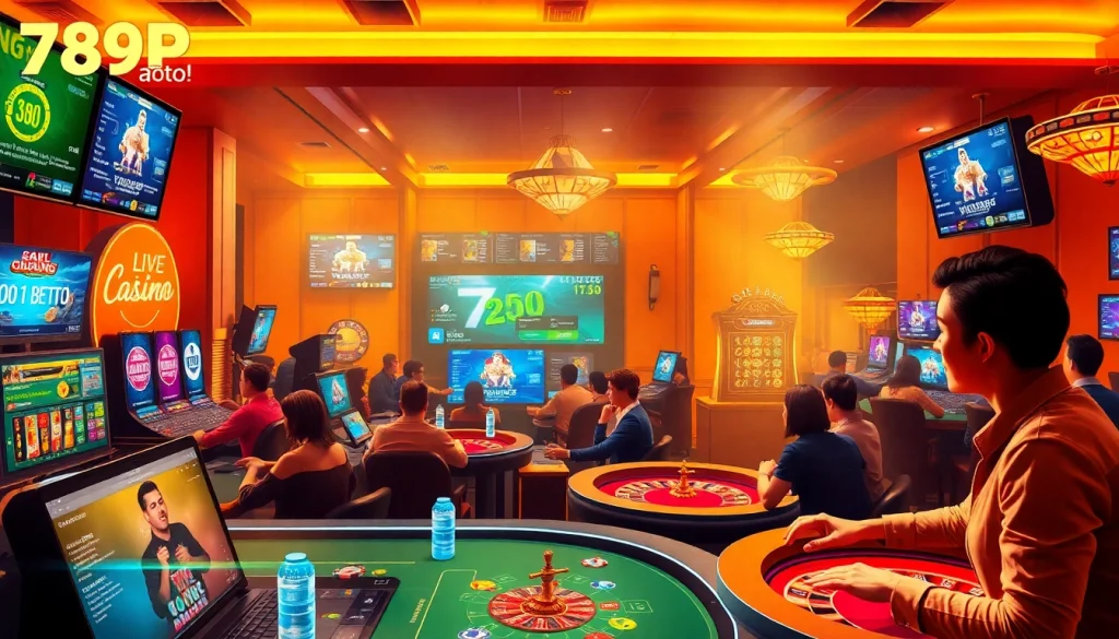 Engaging online casino experience at 789p trang chủ with players enjoying various games.
