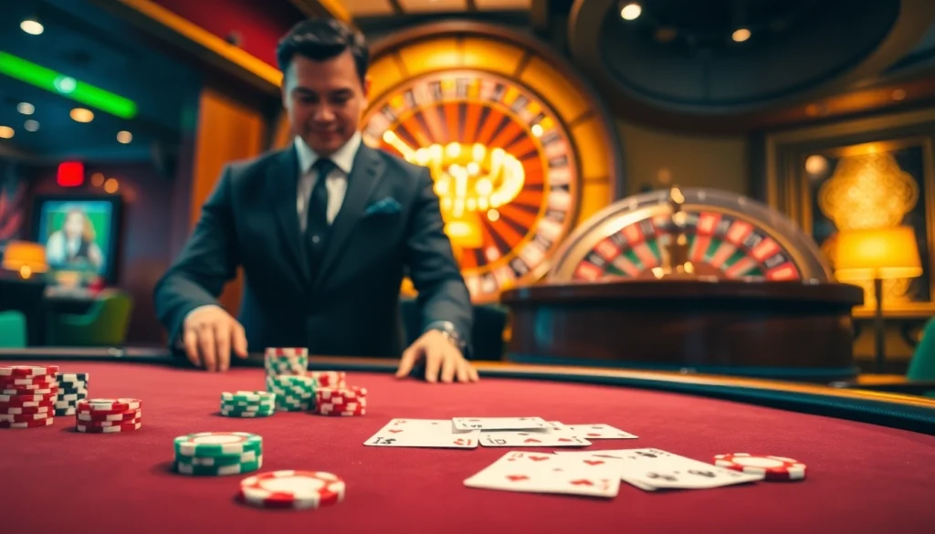 Engage with the thrilling da88 bet experience at a luxurious casino poker table.