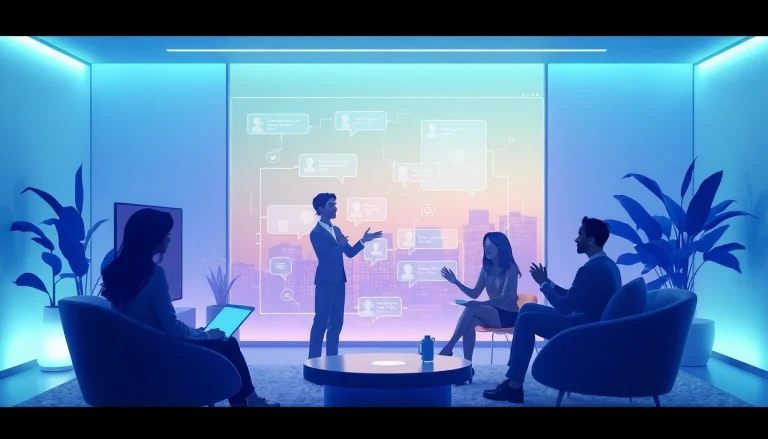Engaging scene of juicy AI chatbot interactions in a high-tech environment.