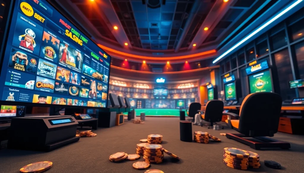 Engaging scene of 8kbet's online gaming platform, showcasing sports betting and casino excitement.
