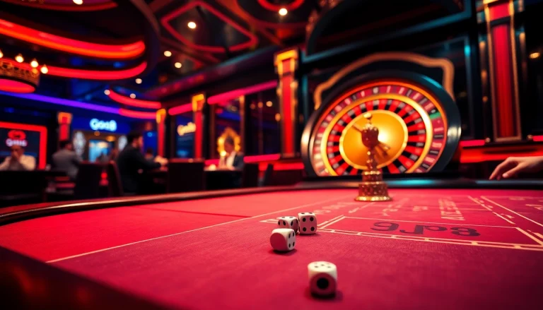 Gamblers enjoying high-stakes poker at a luxurious casino table inspired by go8.