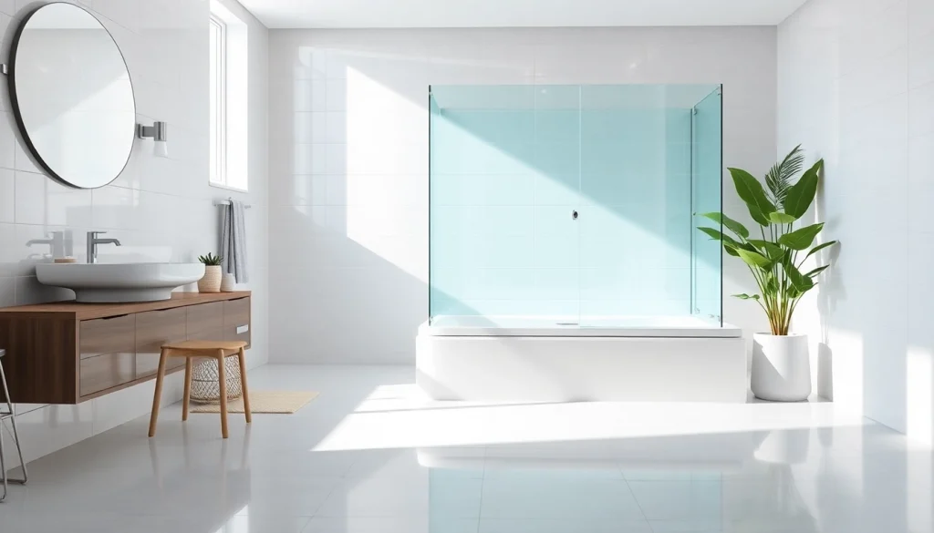 Duschkabine 90x90 in einem modernen Badezimmer mit eleganten Glaswänden und stilvollem Design.