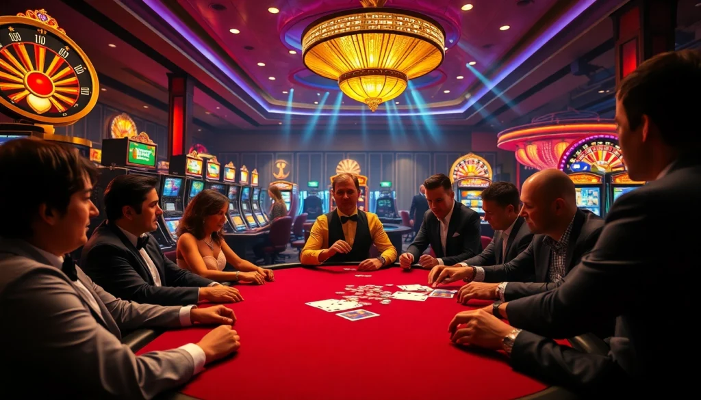 C168 players enjoying an exciting poker game in a modern online casino.