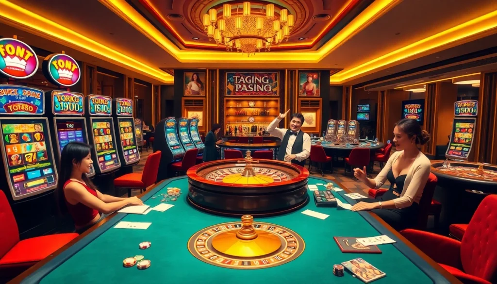 Experience the thrill of winning at TG88 casino with vibrant gaming tables and exciting players.