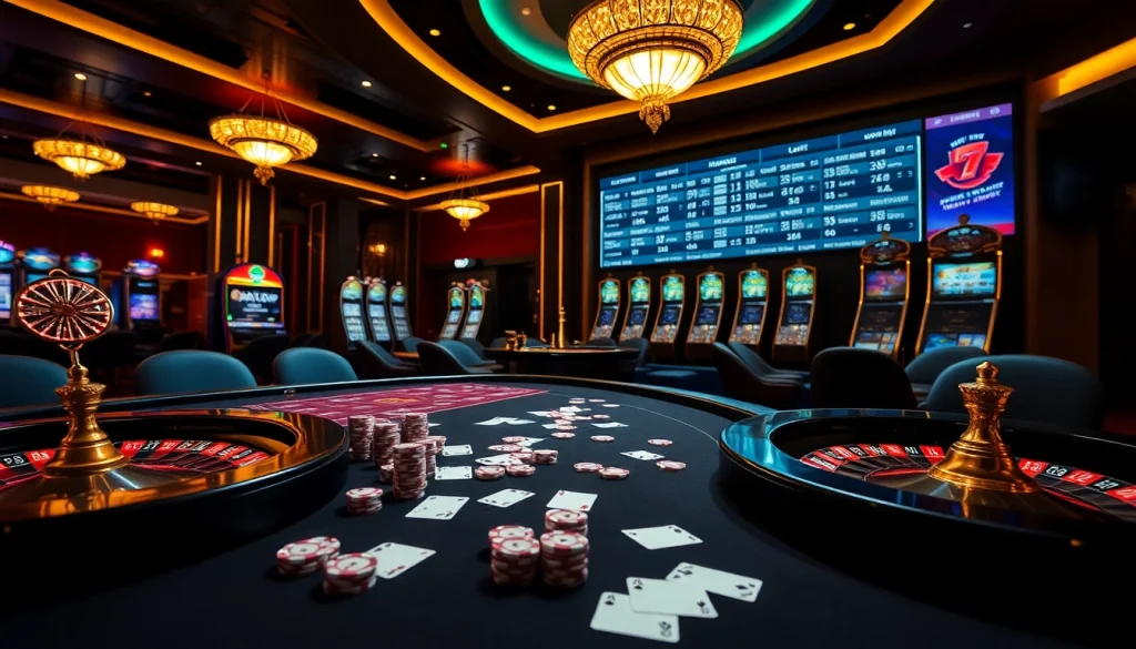 Experience the thrilling ambiance of TG88 casino with vibrant tables and exciting gaming options.