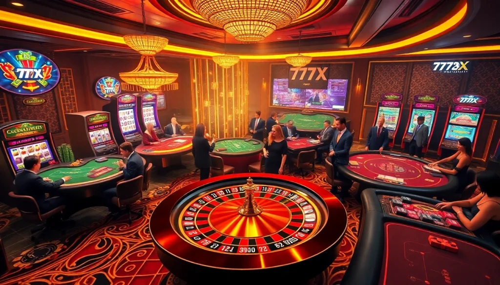 Experience luxury gaming at 777X with vibrant tables and thrilling online casino visuals.