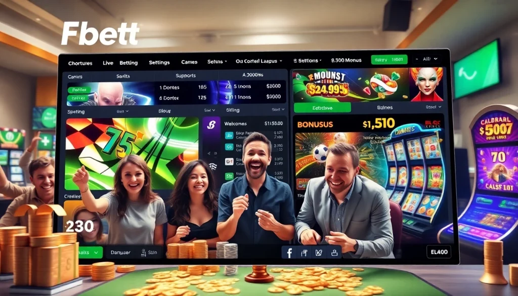Engaging online betting experience on F8bet platform with diverse players and vibrant game graphics.